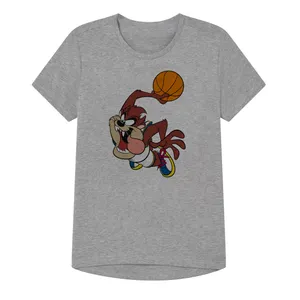 تی شرت آستین کوتاه پسرانه مدل باگز بانی و دوستان کد Z04 رنگ طوسی