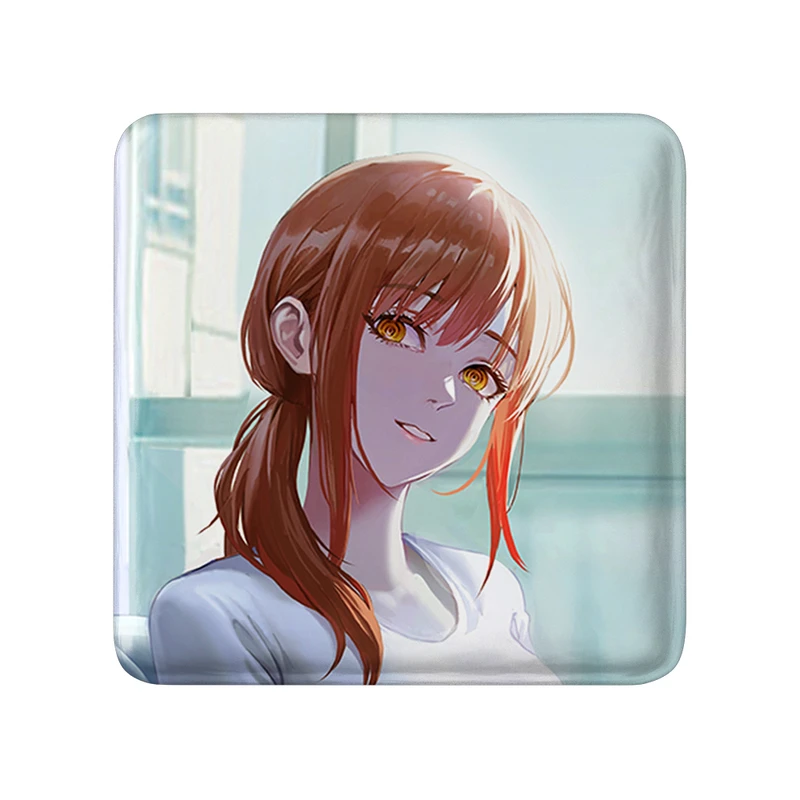 مگنت خندالو طرح ماکیما انیمه مرد اره ای Chainsaw Man  مدل مربعی کد 22313