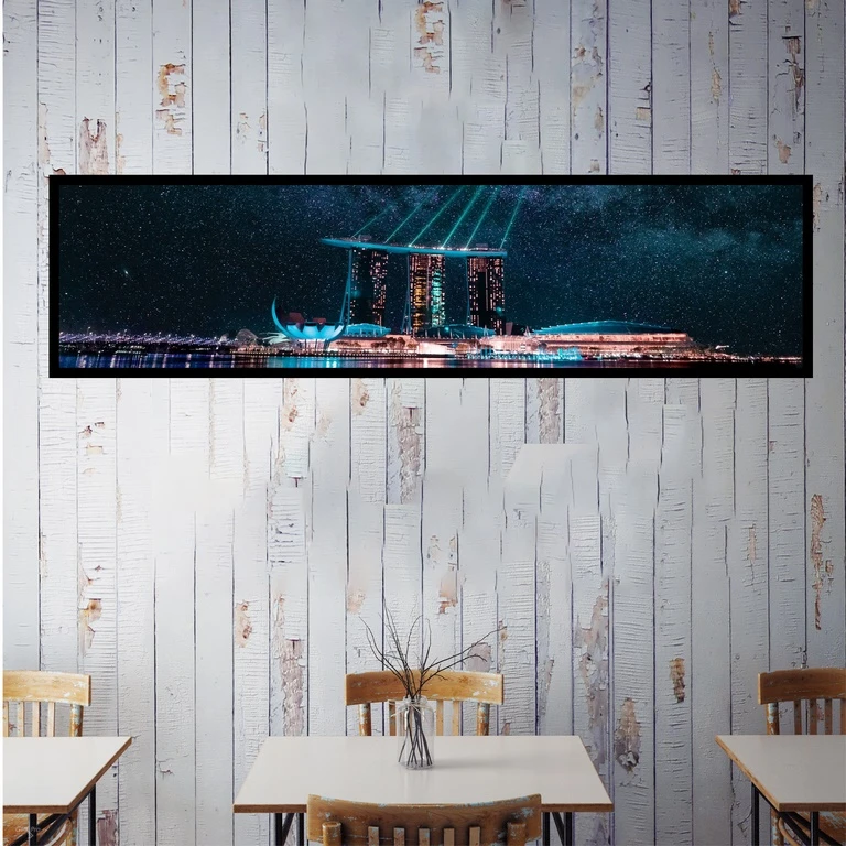 تابلو بکلیت طرح برج های سه قلو سنگاپور مدل کشیده B-7468