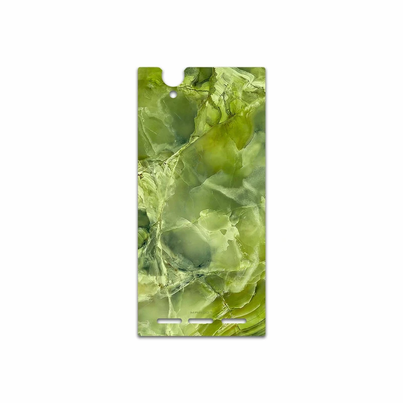 برچسب پوششی ماهوت مدل Green Crystal Marble مناسب برای گوشی موبایل سونی Xperia T2 Ultra