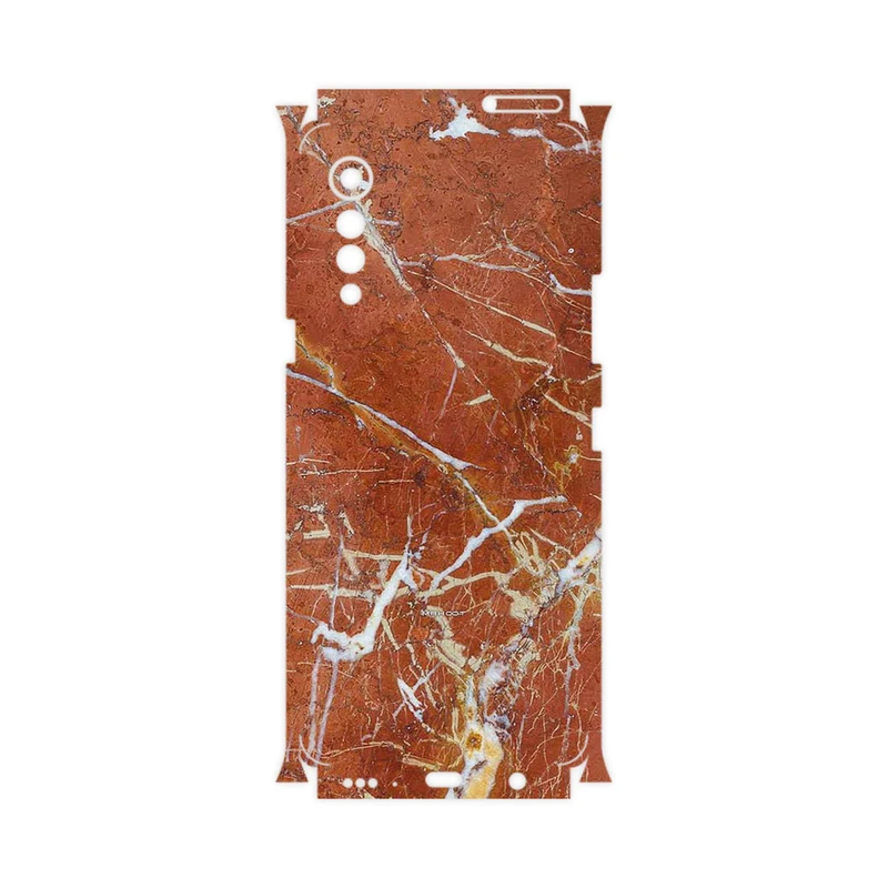 برچسب پوششی ماهوت مدل Red Marble-FullSkin مناسب برای گوشی موبایل ال جی Velvet 5G