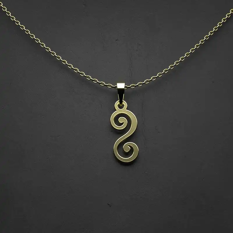 گردنبند طلا 18 عیار زنانه مدوپد مدل  طرح اسلیمی کد PP1033