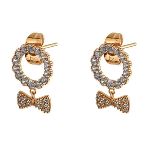 گوشواره زنانه ژوپینگ مدل پاپیون کد h18