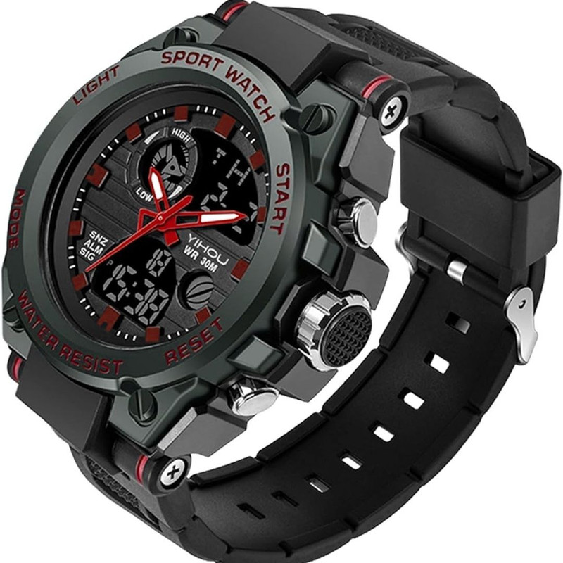 ساعت مچی دیجیتال مردانه مدل دوزمانه009 ساعت مچی دیجیتال مردانه مدل دوزمانه009