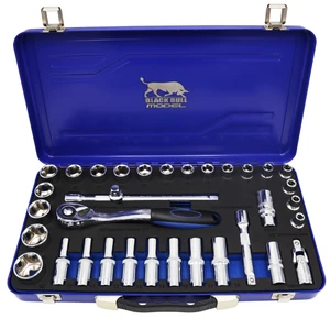 مجموعه 34 عددی آچار بکس و سری بکس مدل بول کد YPAP-034PCS