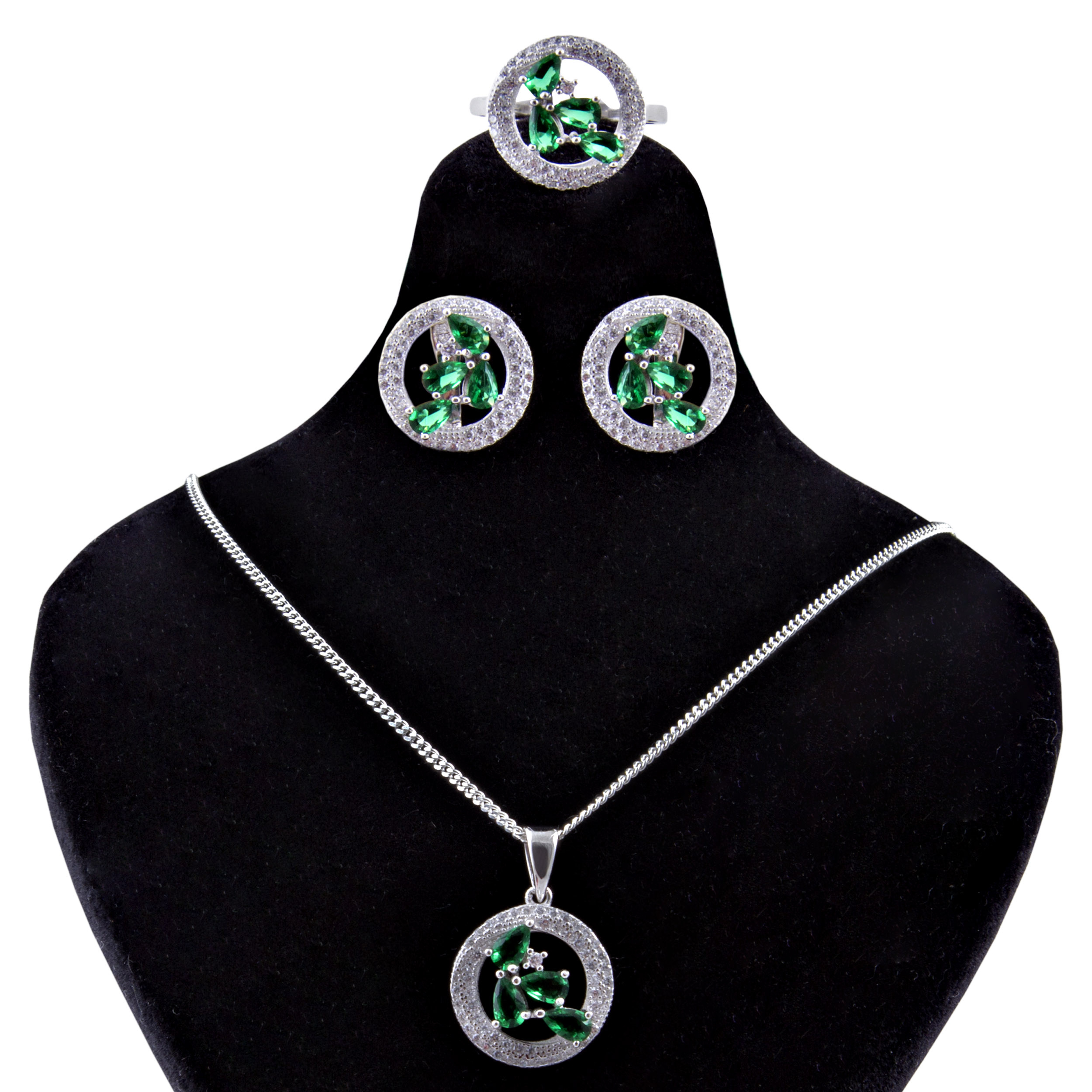      نیم ست نقره زنانه بازرگانی میلادی کد NTR_101