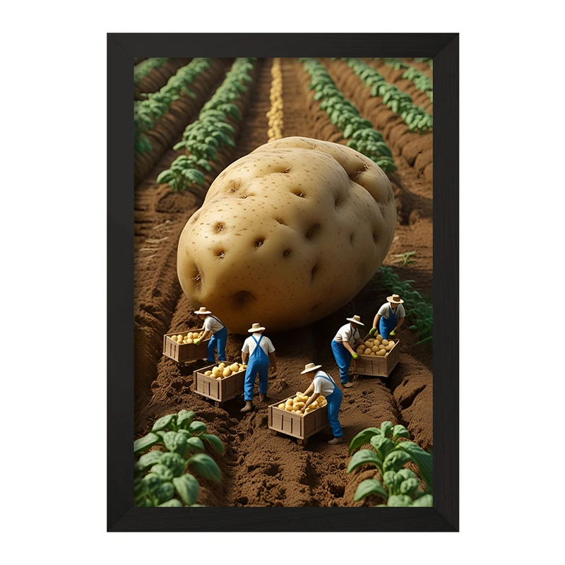تابلو خندالو مدل مزرعه سیب زمینی کد F12604
