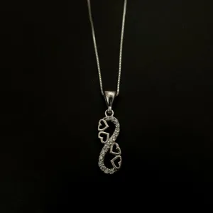 گردنبند نقره زنانه مدل بی نهایت کد C496