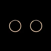 گوشواره حلقه‌ای طلا 18 عیار دخترانه ناریا مدل مینیمال کد OR1