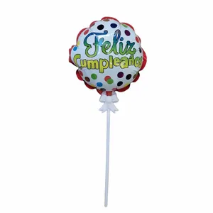 بادکنک فویلی مدل پایه دار طرح هپی کد S6