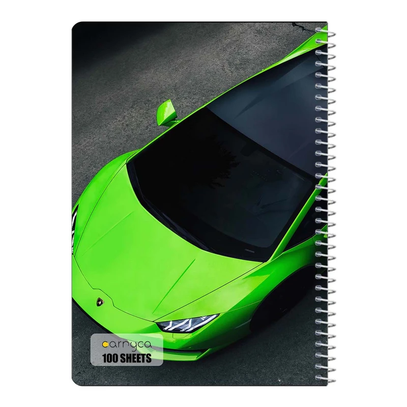 دفتر شطرنجی 100 برگ سیمی کارنیکا طرح لامبورگینی هوراکان Lamborghini Huracan کد 34719