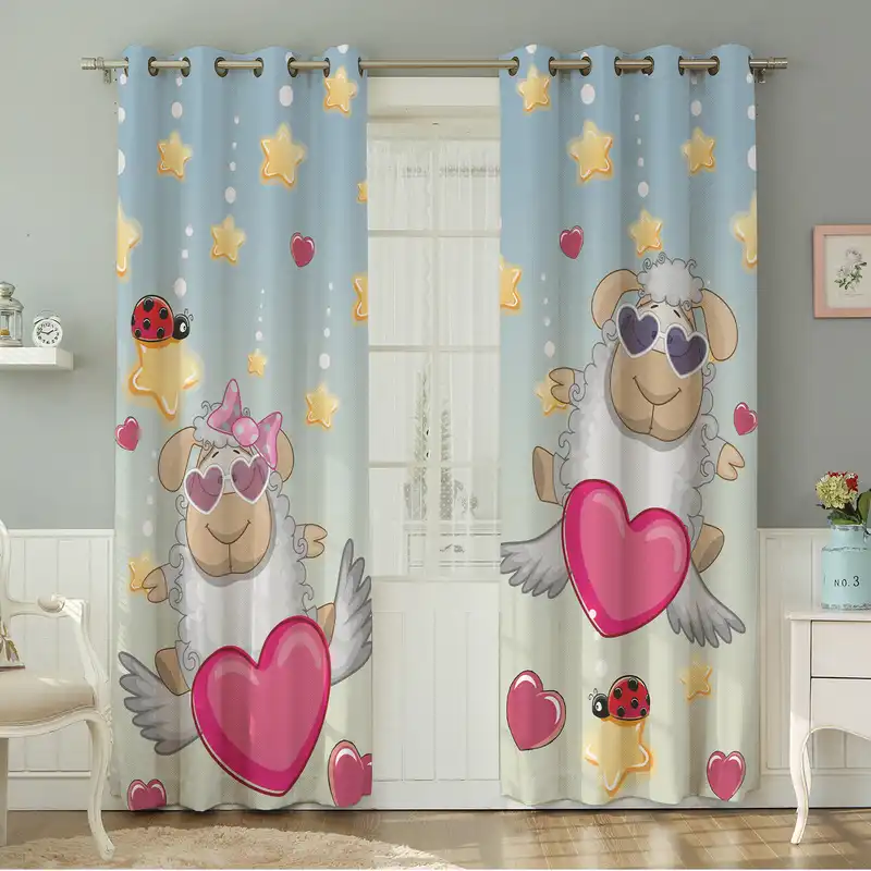 پرده نیروانا طرح کودک مدل مخمل کد 4774سایز 140×280 سانتی متر