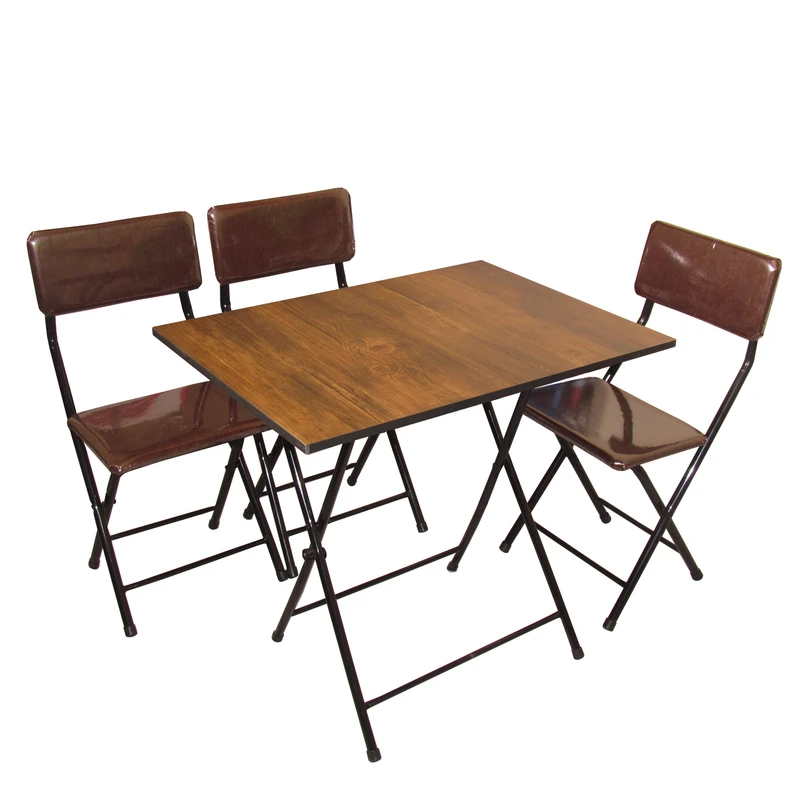 میز و صندلی سفری تاشو 3 نفره میزیمو کد 1731 مجموعه 4 عددی