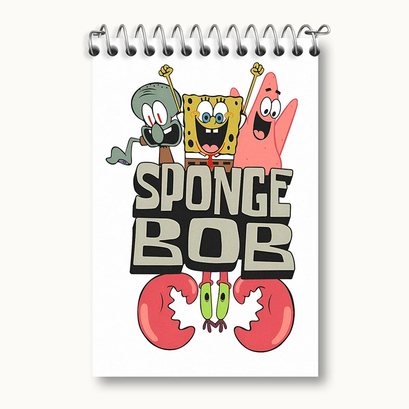 دفتر یادداشت 50 برگ خندالو طرح باب اسفنجی کد N3766