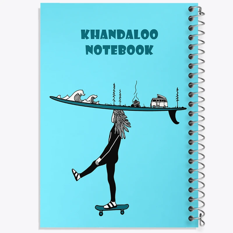 دفتر ژورنال نویسی 50 برگ خندالو مدل نقطه ای طرح کمپینگ (Camping) کد N5824