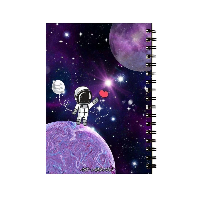 دفتر زبان 50 برگ طرح فضانورد کارتونی کد 237