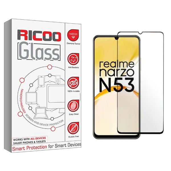 محافظ صفحه نمایش شیشه ای ریکو مدل RiC2 مناسب برای گوشی موبایل ریلمی Narzo N53