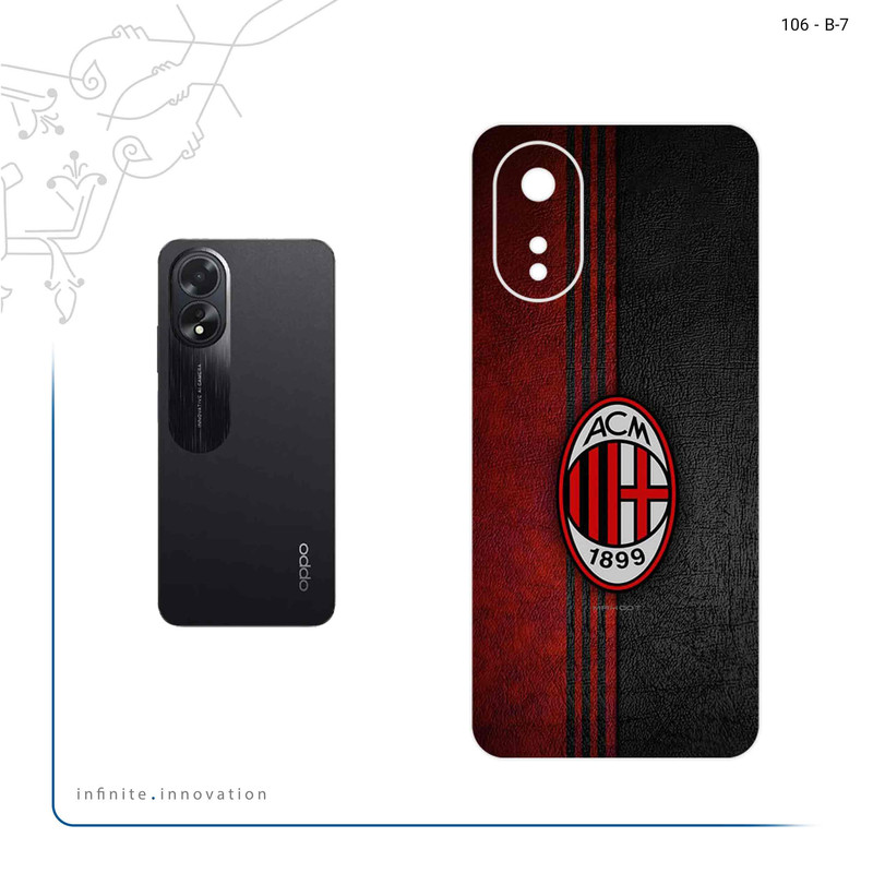 برچسب پوششی ماهوت مدل AC_Milan مناسب برای گوشی موبایل اپو A38