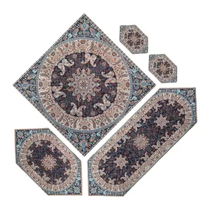 ست 5 تکه رومیزی ترمه مدل شاهسوند کد Bn-1007