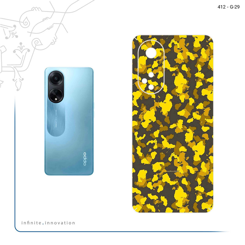 برچسب پوششی ماهوت مدل Yellow Infantry Army مناسب برای گوشی موبایل اپو A98