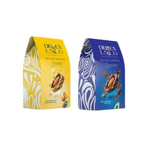 خرما شکلاتی ساده و موزی با مغز بادام دلوکا - ۲۵۰ گرم بسته 2 عددی
