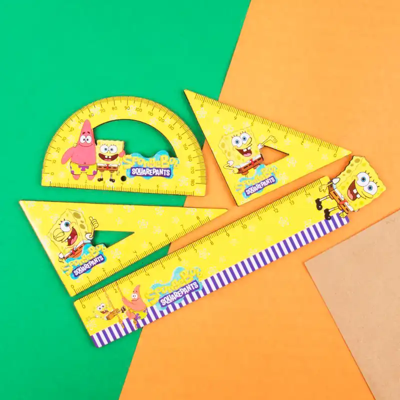 خط کش مدل باب اسفنجی و پاتریک مجموعه 4 عددی