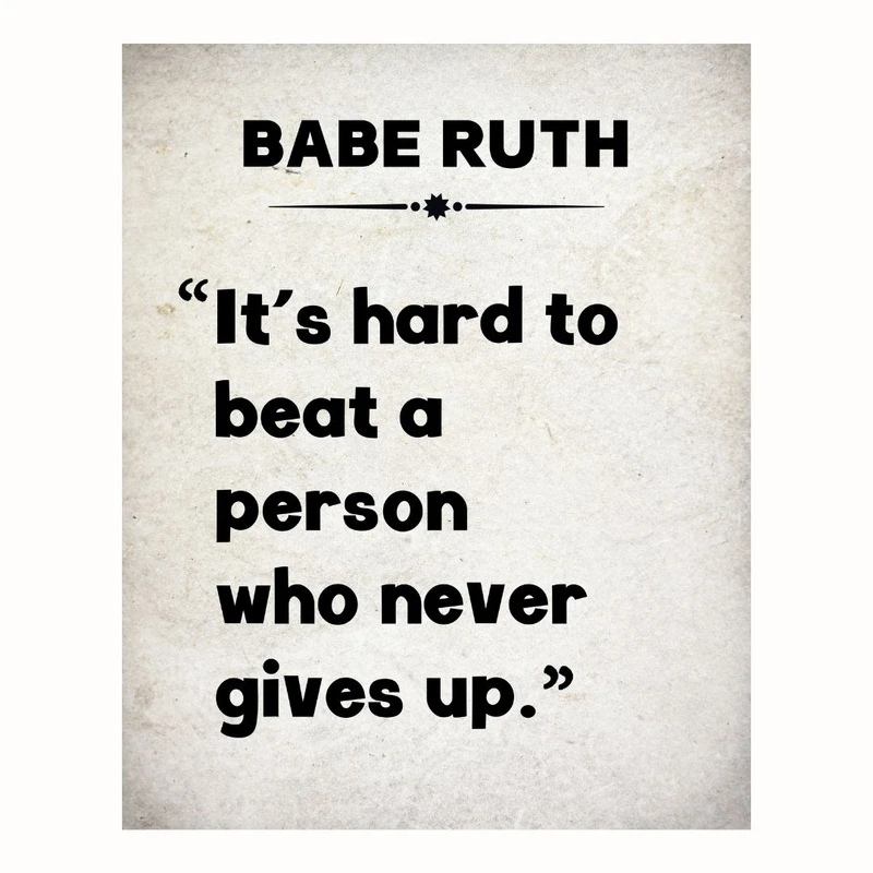 پوستر مدل مستر بیب روث -هرگز تسلیم نشو 