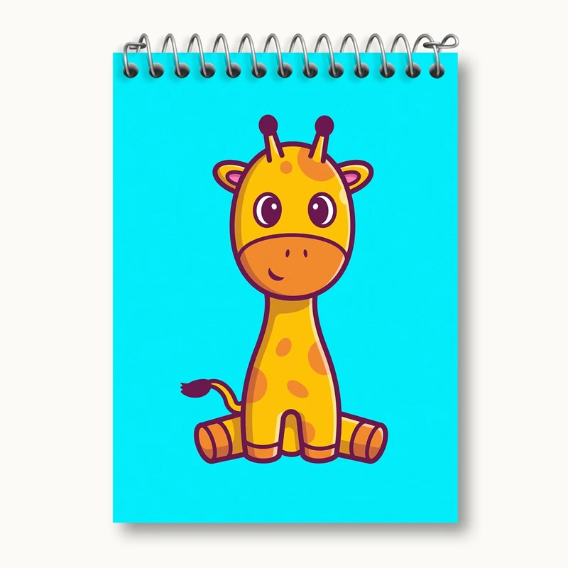 دفتر یادداشت 50 برگ خندالو مدل حیوانات بامزه زرافه کد 25419
