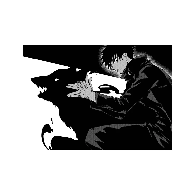 استیکر لپ تاپ و موبایل مدل انیمه طرح جوجوتسو کایسن مگومی فوشیگورو Jujutsu Kaisen Megumi Fushiguro کد 2266