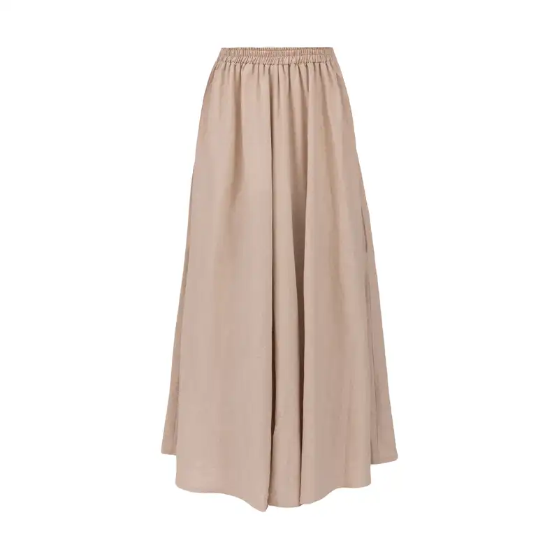 دامن کلوش زنانه مدل Tube رنگ کرم