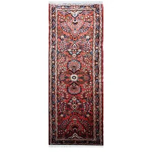فرش قدیمی دستبافت کناره طول سه متری مدل MG32