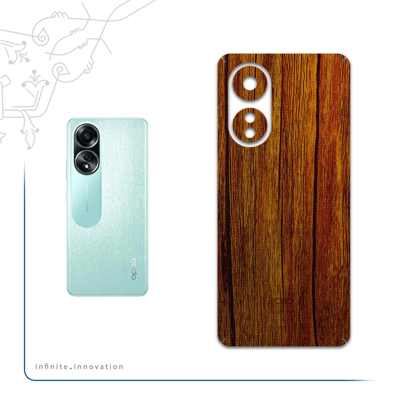 برچسب پوششی ماهوت مدل Orange-Wood مناسب برای گوشی موبایل اپو A58 4G