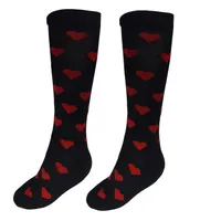 جوراب زنانه مدل ساق بلند زیر زانو قلبی سما بسته 2 عددی