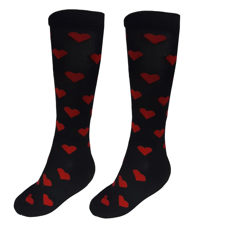 جوراب زنانه مدل ساق بلند زیر زانو قلبی سما بسته 2 عددی