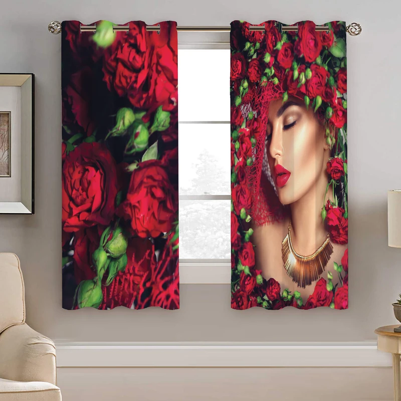 پرده نیروانا طرح چهره مدل مخمل کد 5229 سایز 140×200 سانتی متر