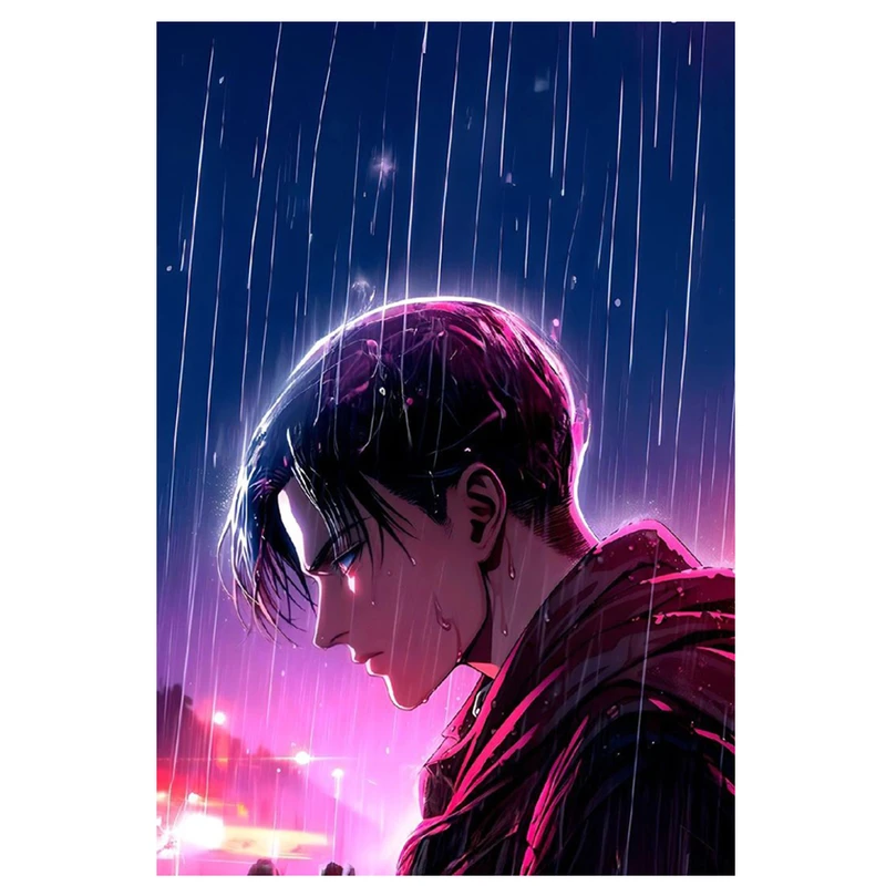 پوستر مدل لیوای اکرمن Levi ackreman طرح انیمه اتک ان تایتان Attack on titan کد 740