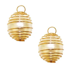 آویز گردنبند زنانه مدل گوی مرواریدی کد AD 606 مجموعه 2 عددی