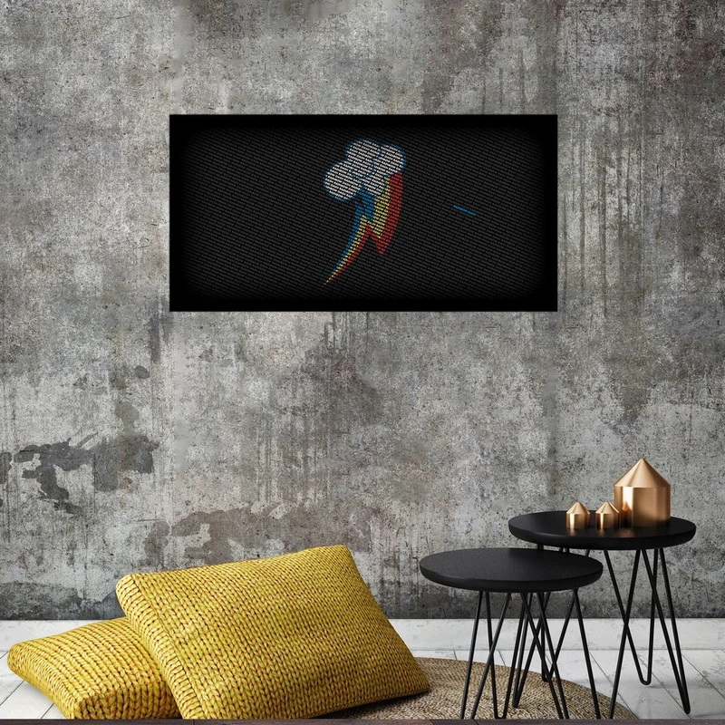 تابلو بکلیت طرح تایپوگرافی رنگین کمان مدل B-S5745