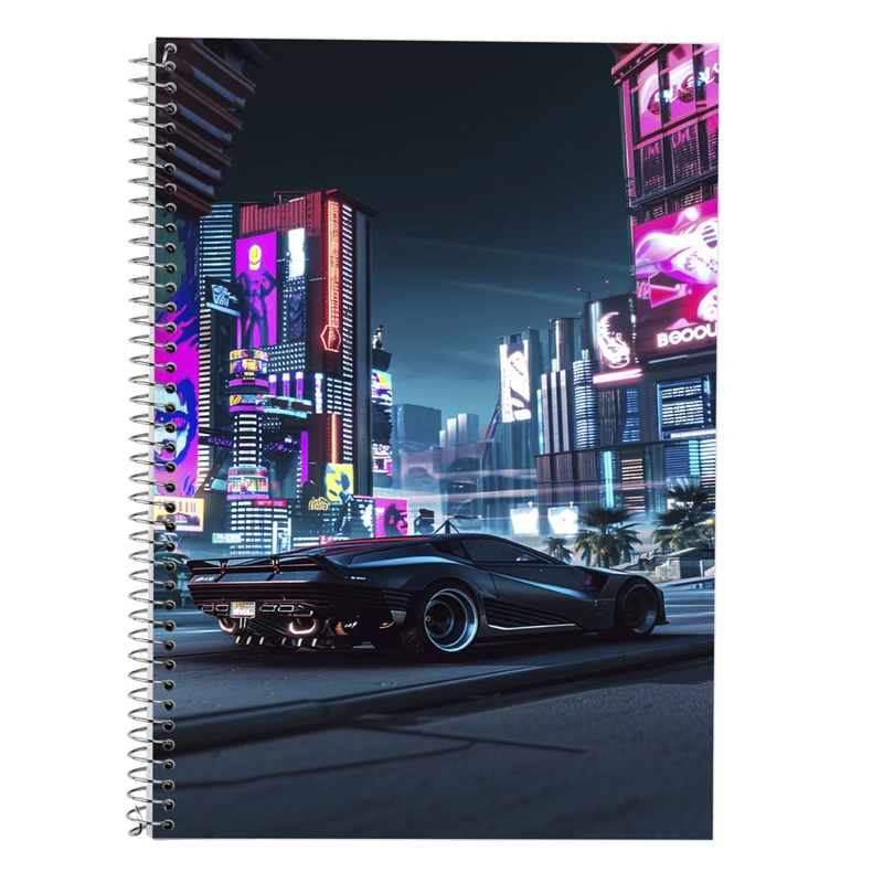 دفتر زبان 50 برگ مدوپد مدل دو خط طرح need for speed کد DF13670