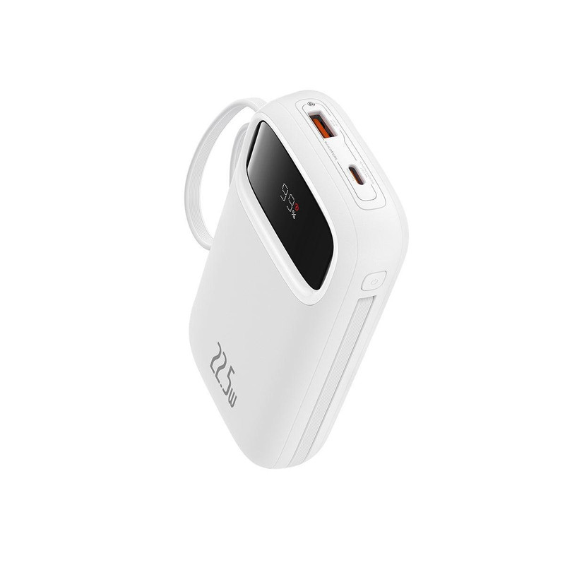 پاوربانک 22.5 وات بیسوس مدل 22.5W QPow2 Dual Cable ظرفیت 10000 میلی آمپر ساعت