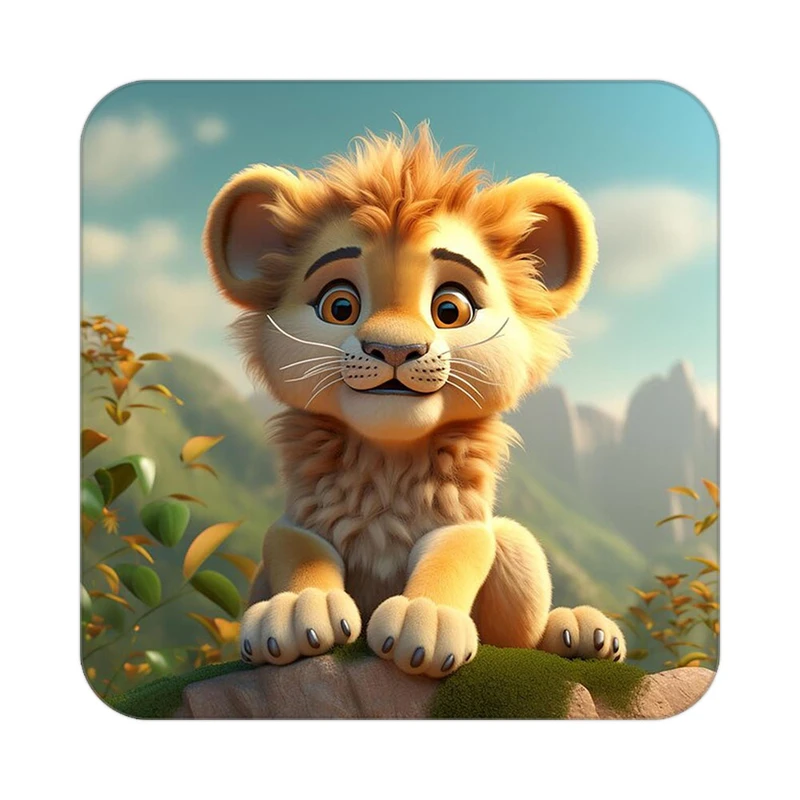 زیر لیوانی کاکتی طرح حیوانات کارتونی مدل mp27333