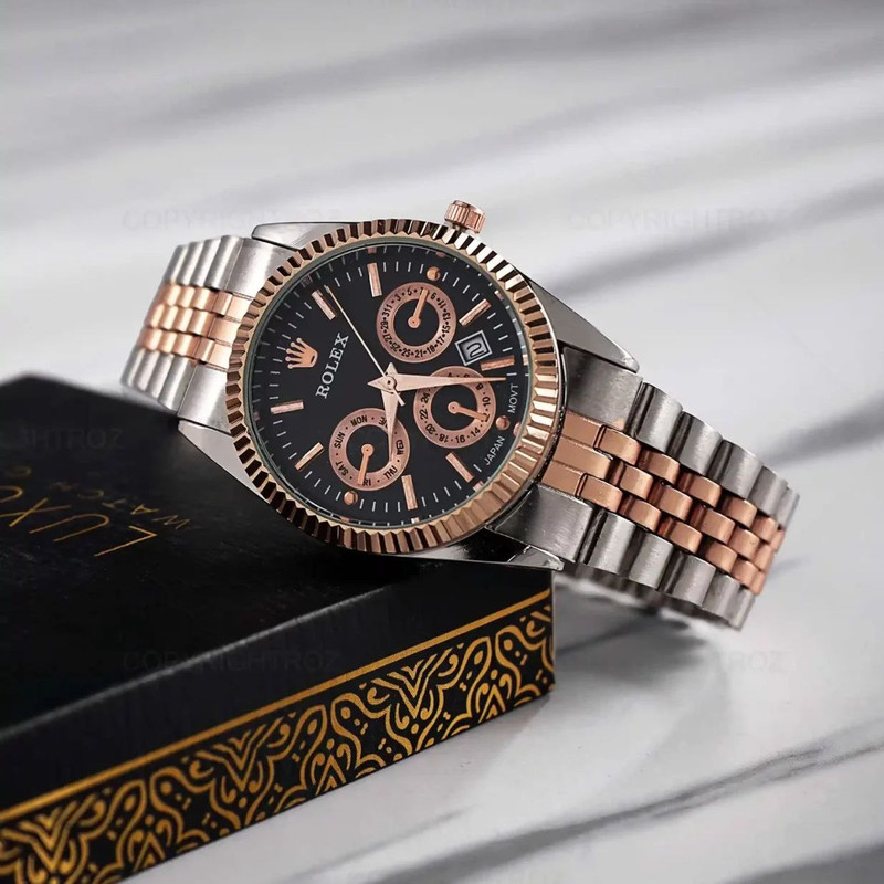 ساعت مچی عقربه‌ای مردانه  مدل تک موتور طرح سه موتور