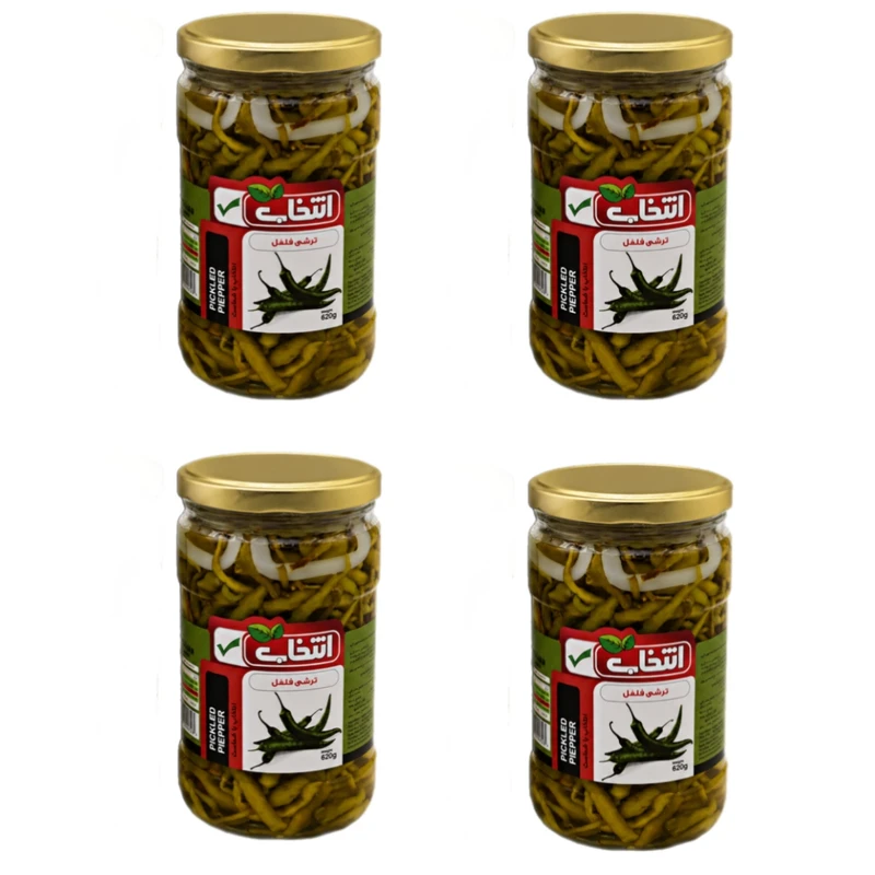 ترشی فلفل انتخاب - 620 گرم بسته 4 عددی