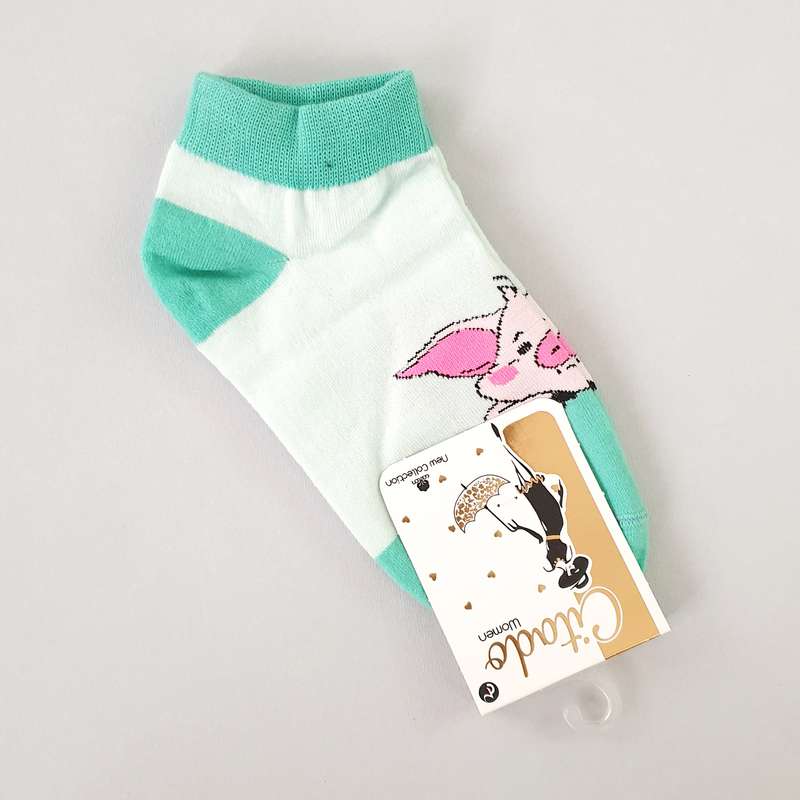 جوراب دخترانه مدل خوک کد FBF-JB004GN