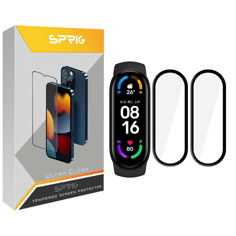 محافظ صفحه نمایش نانو اسپریگ مدل SPG مناسب برای ساعت هوشمند شیائومی Mi Band 7 بسته دو عددی
