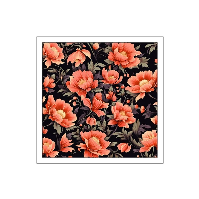 تابلو نوری بکلیت طرح گرافیکی طبیعت و گل مدل W-MID-16014