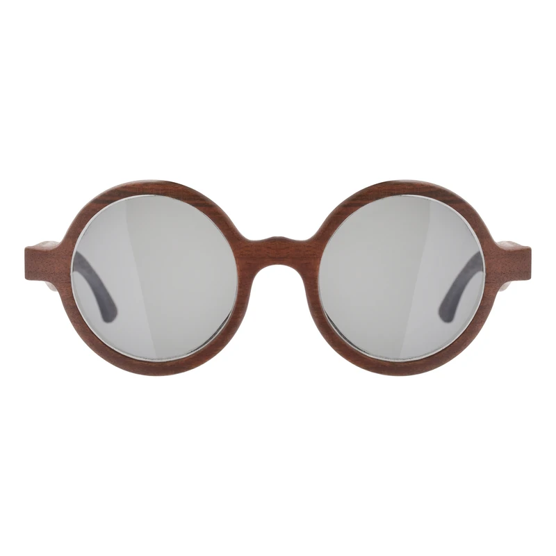 عینک آفتابی گرد مردانه بهزاد مدل چوبی 