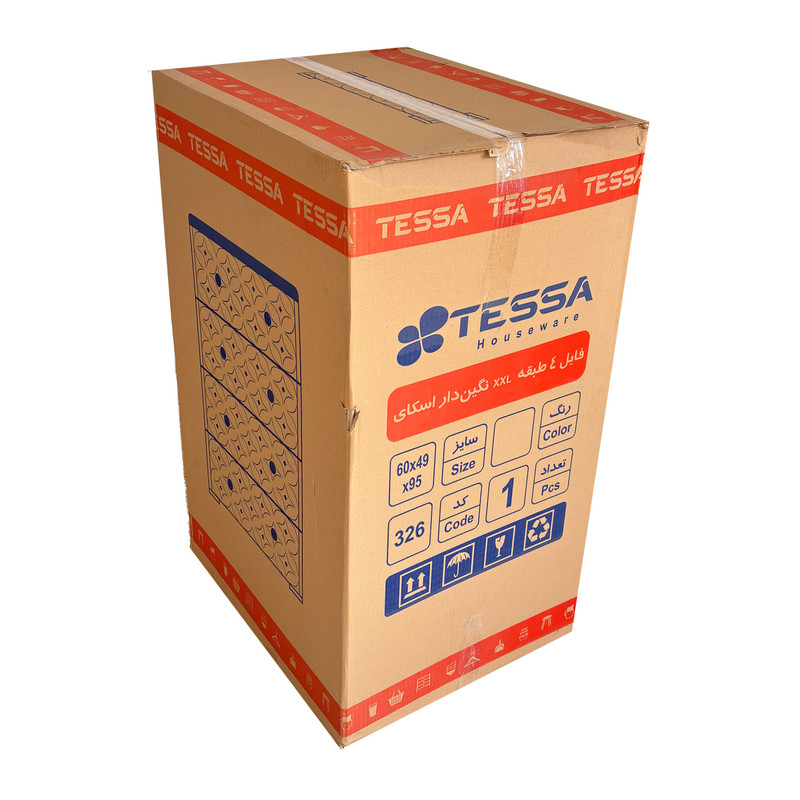 فایل کشویی Tessa مدل نگین دار کد T326