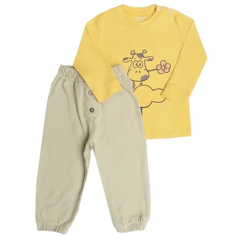 تی شرت آستین بلند نوزادی ریکالاکو مدل مانا