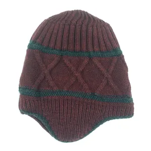 کلاه بافتنی پسرانه ونوس کد 91 رنگ زرشکی